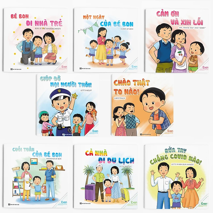 Ehon kỹ năng sống: Bon và gia đình, bạn bè