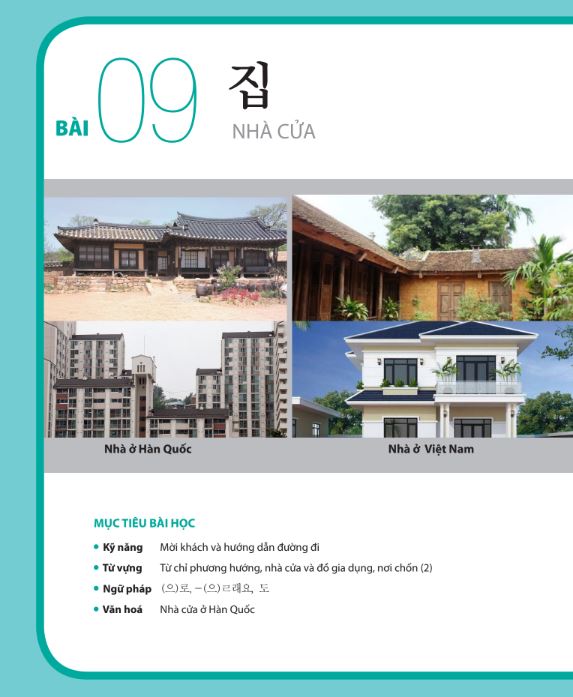 Từ vựng bài 9 tiếng Hàn sơ cấp 1 trong giáo trình Tiếng Hàn Tổng Hợp