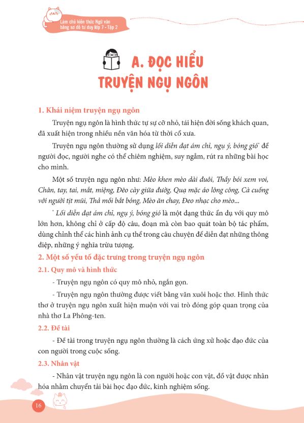 Cấu trúc bài học trong sách Làm chủ kiến thức Ngữ Văn lớp 7 bằng sơ đồ tư duy - Tập 2