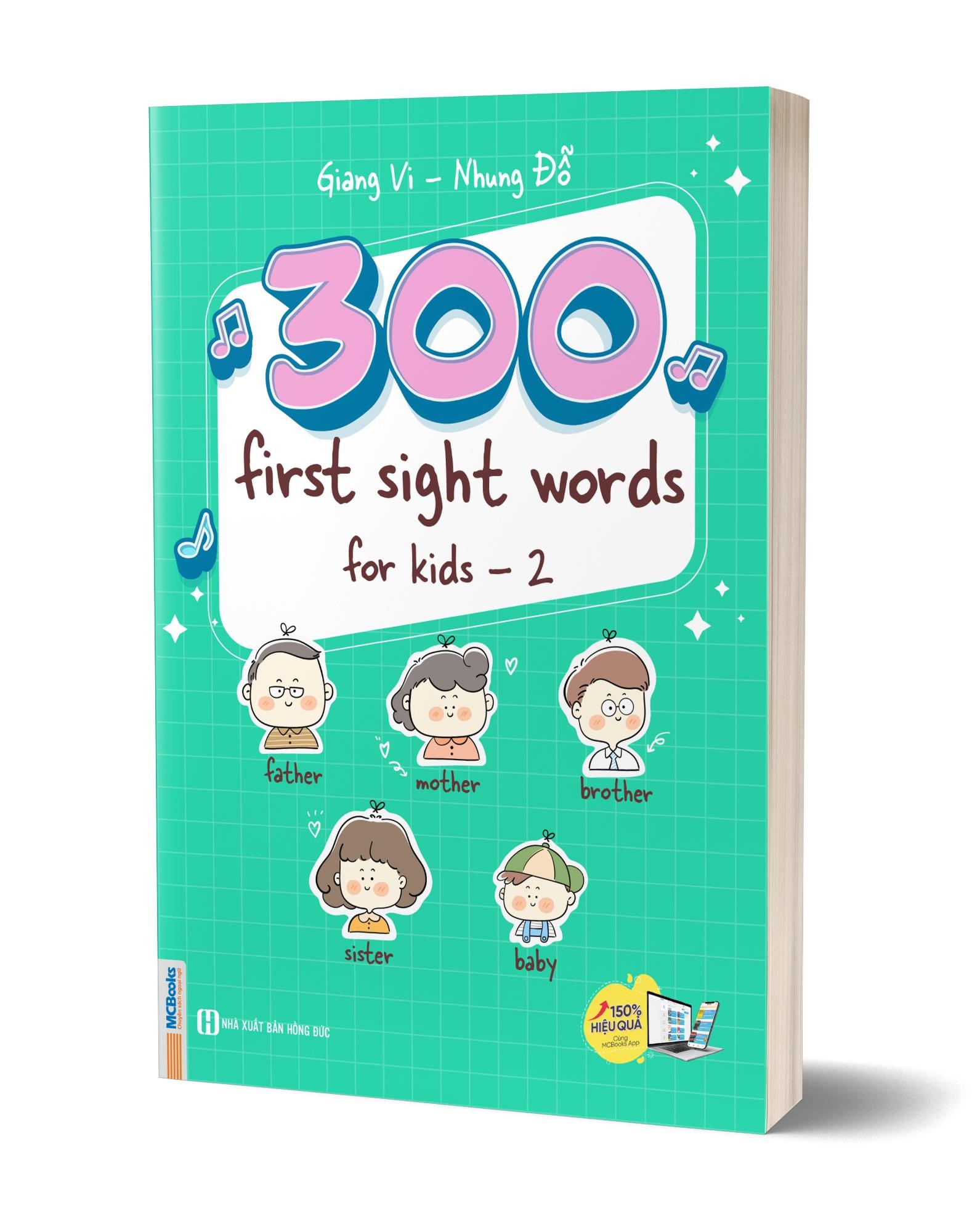 Ảnh bìa cuốn sách 300 first sight words for kids – tập 2