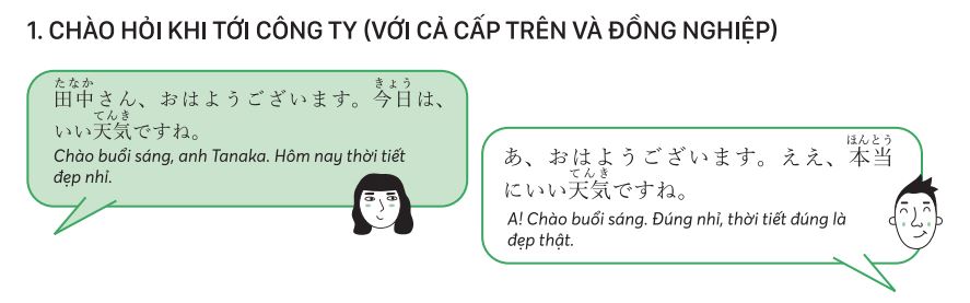 Chào hỏi tiếng Nhật trong công ty là kỹ năng cơ bản nhất khi mới bắt đầu đi làm.