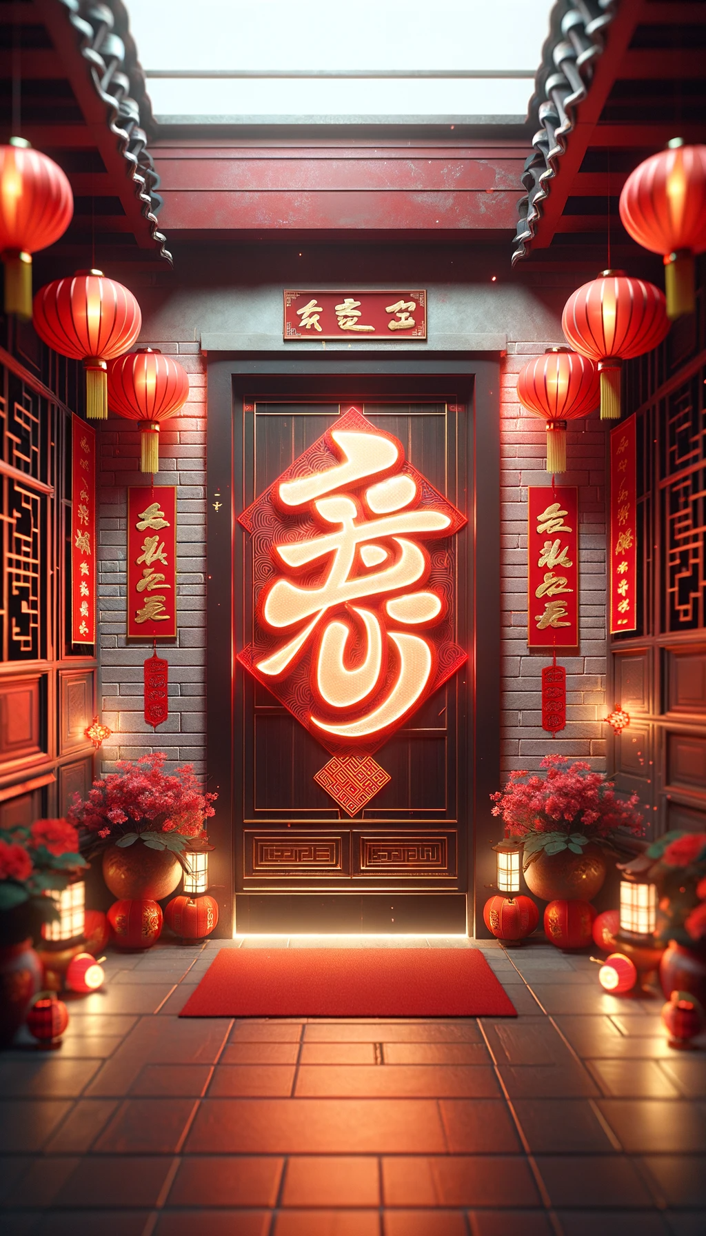 Chữ Phúc trong tiếng Hán mang ý nghĩa may mắn, hạnh phúc, vì thế nó thường được người Trung Quốc dán lên cửa nhà vào dịp Tết Nguyên Đán