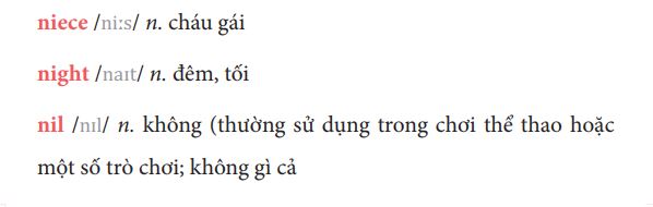 Danh từ tiếng Anh bắt đầu bằng chữ N không có nhiều nhưng lại có một số từ rất phổ biến trong giao tiếp tiếng Anh hàng ngày