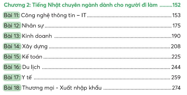 Nội dung Chương 2 của cuốn sách Tự học tiếng Nhật cho người đi làm