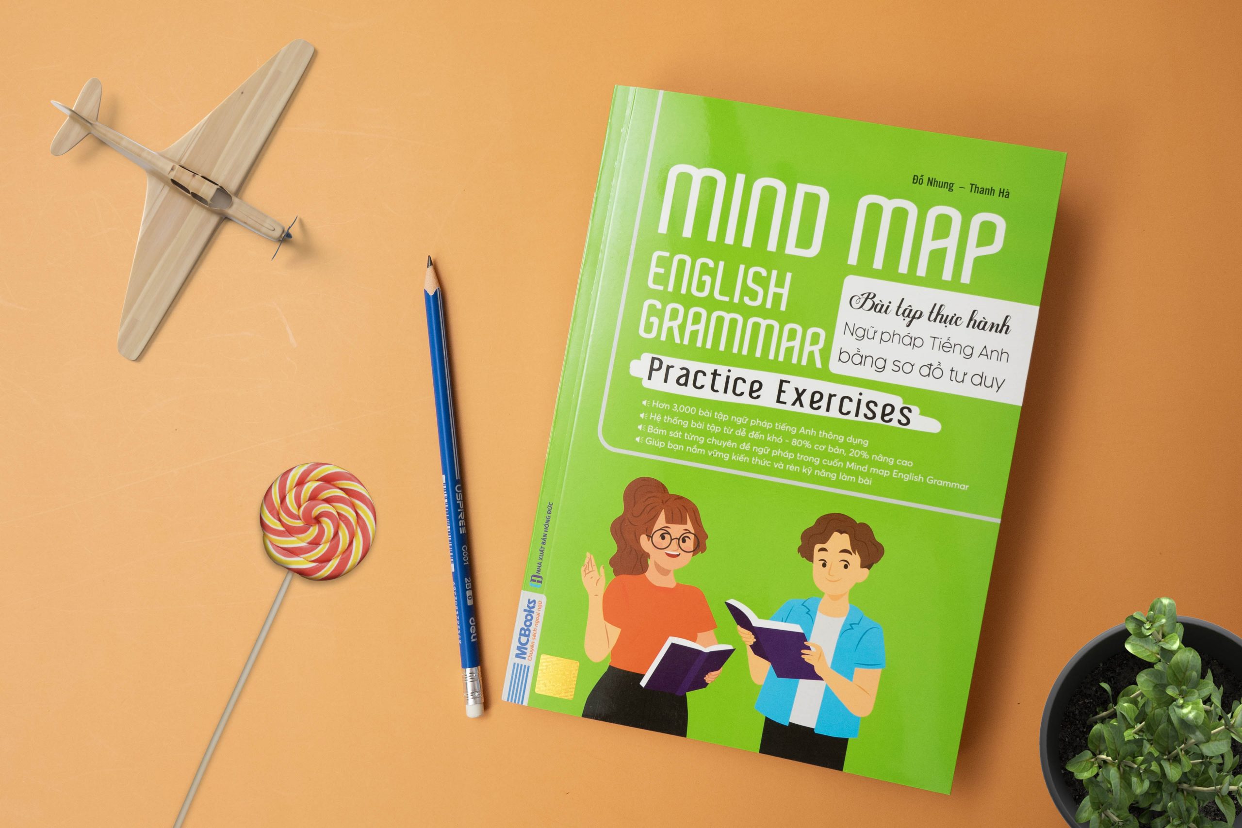 Ảnh bìa cuốn sách Mind map English Grammar Practice Exercises - Bài tập thực hành ngữ pháp tiếng Anh bằng sơ đồ tư duy