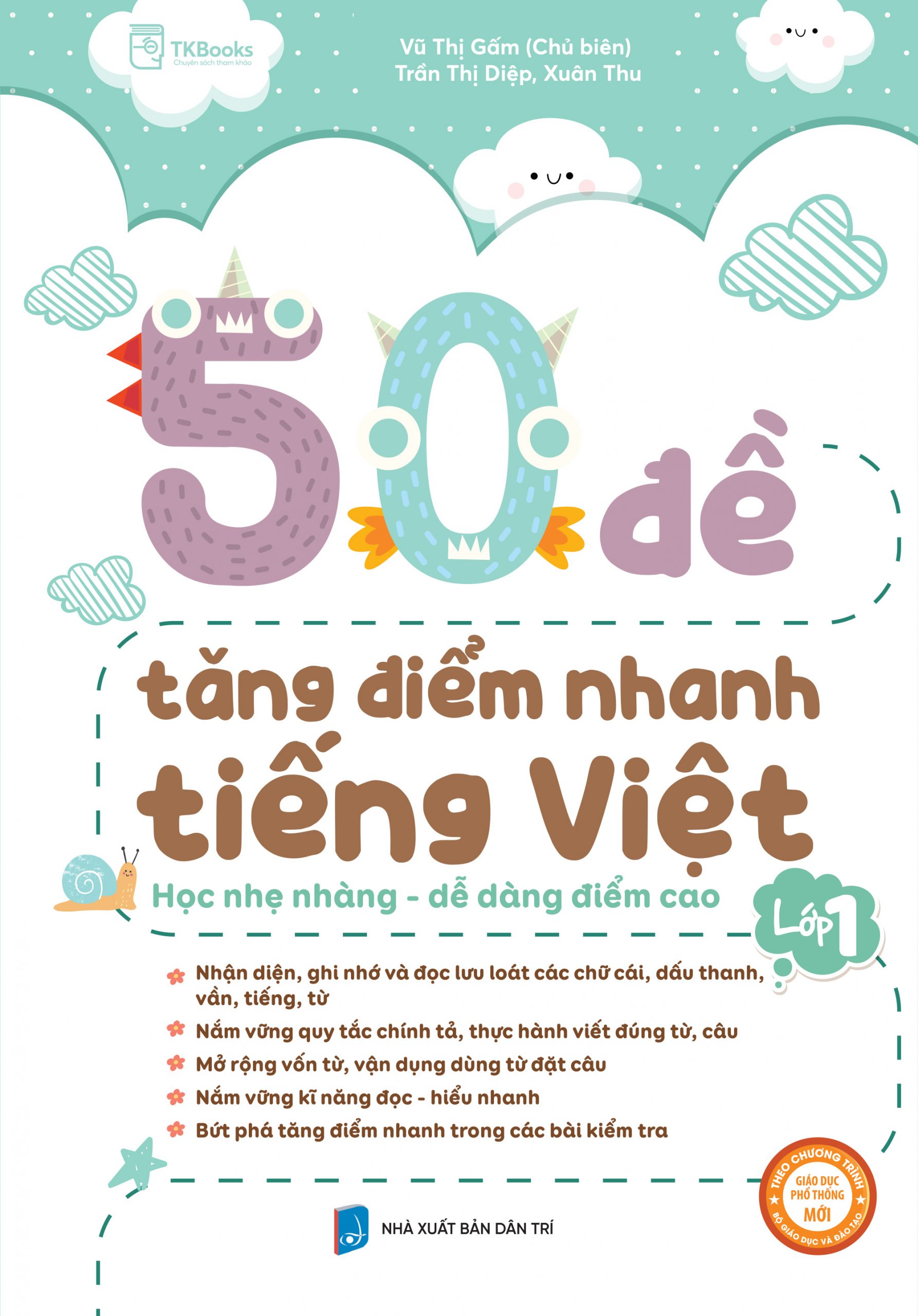 Cuốn sách 50 đề tăng điểm nhanh Tiếng Việt lớp 1