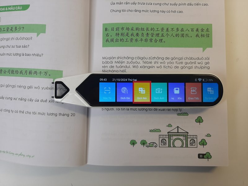 Tính năng dịch nói trên bút Smart Pen MC08