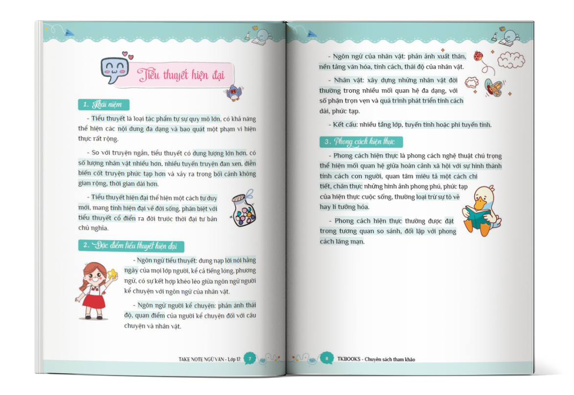 Nội dung trong sách Take Note Ngữ Văn lớp 12
