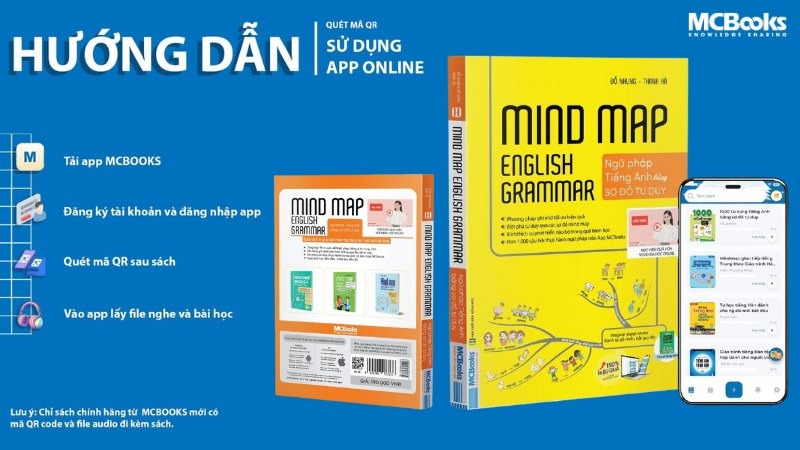 Quét mã QR ở bìa sau sách để kích hoạt trong app MCBooks